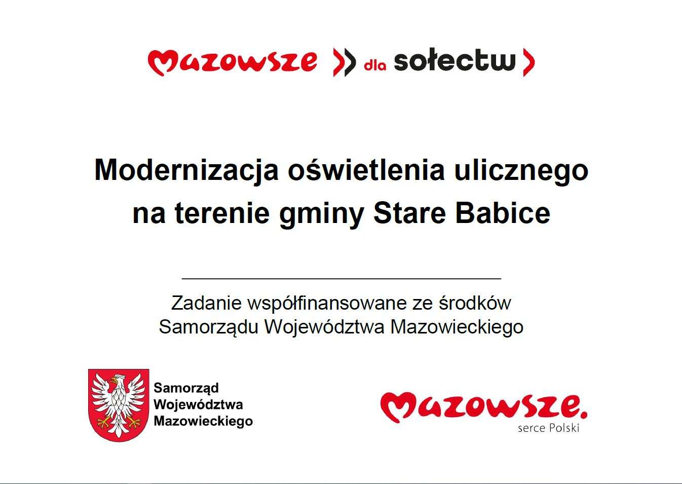 Modernizacja oświetlenia ulicznego na terenie gminy Stare Babice