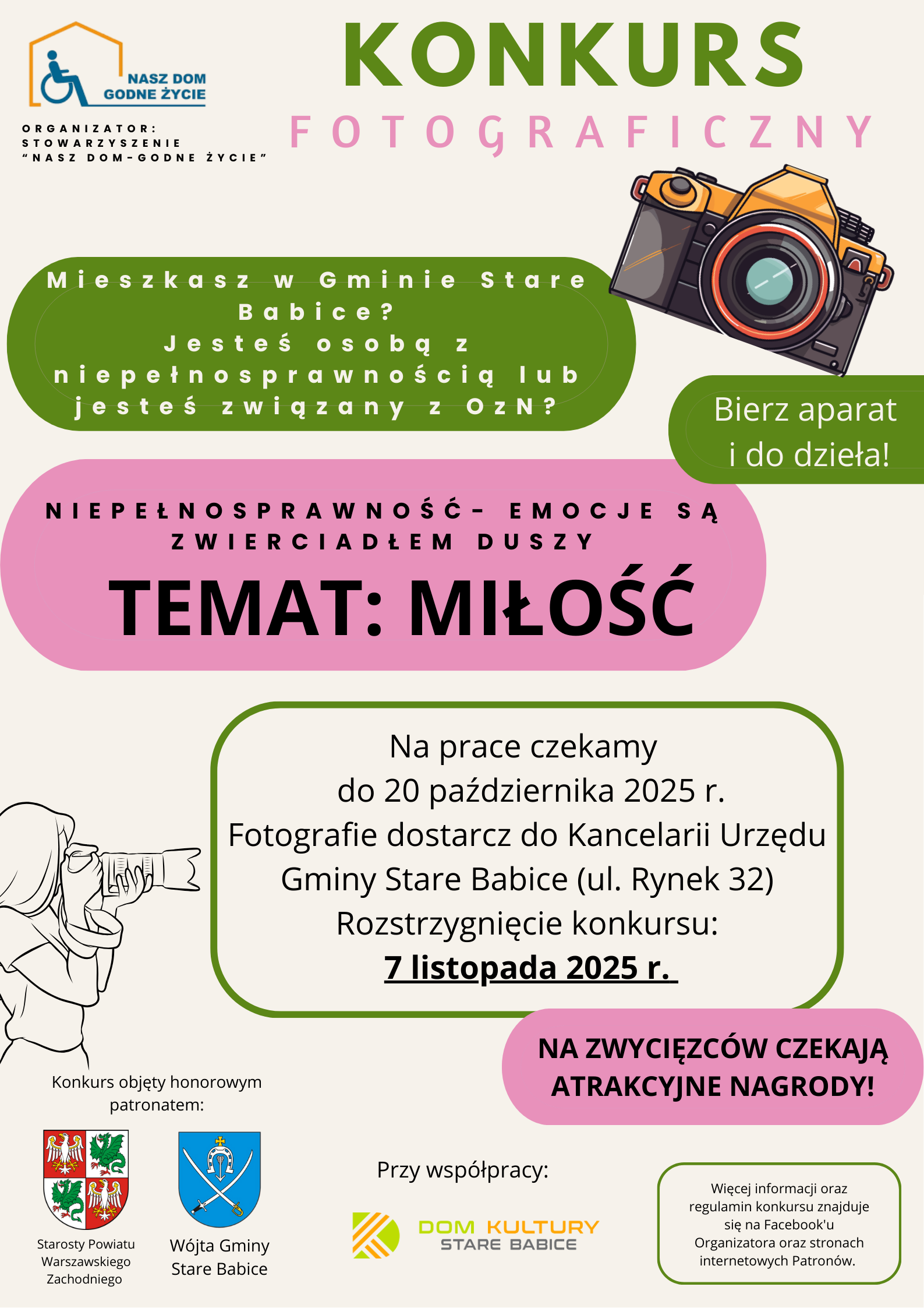 Konkurs fotograficzny „Niepełnosprawność – emocje są zwierciadłem duszy” (temat: MIŁOŚĆ)