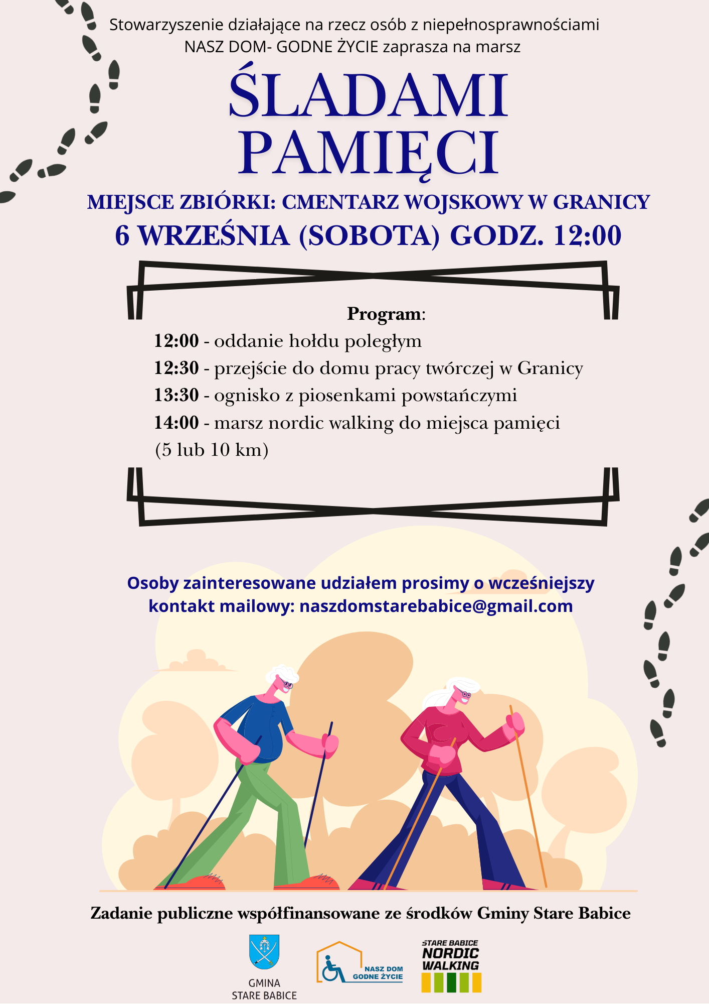 Stowarzyszenie „NASZ DOM GODNE ŻYCIE” zaprasza na marsz „Śladami pamięci”