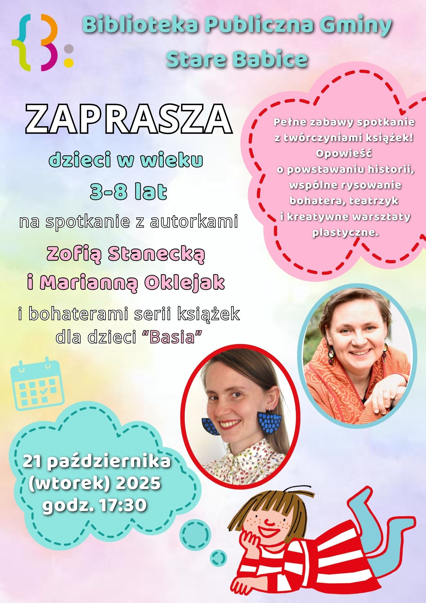 Biblioteka Publiczna Gminy Stare Babice zaprasza na spotkania autorskie