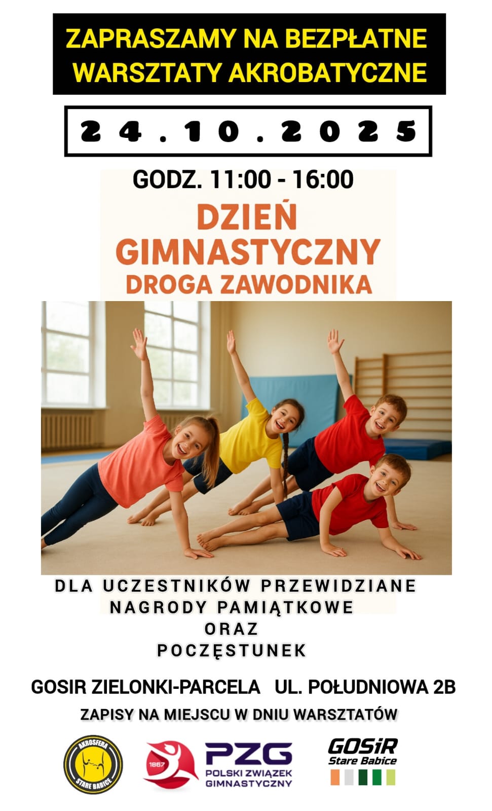 Akrosfera Stare Babice zaprasza na bezpłatne warsztaty akrobatyczne!