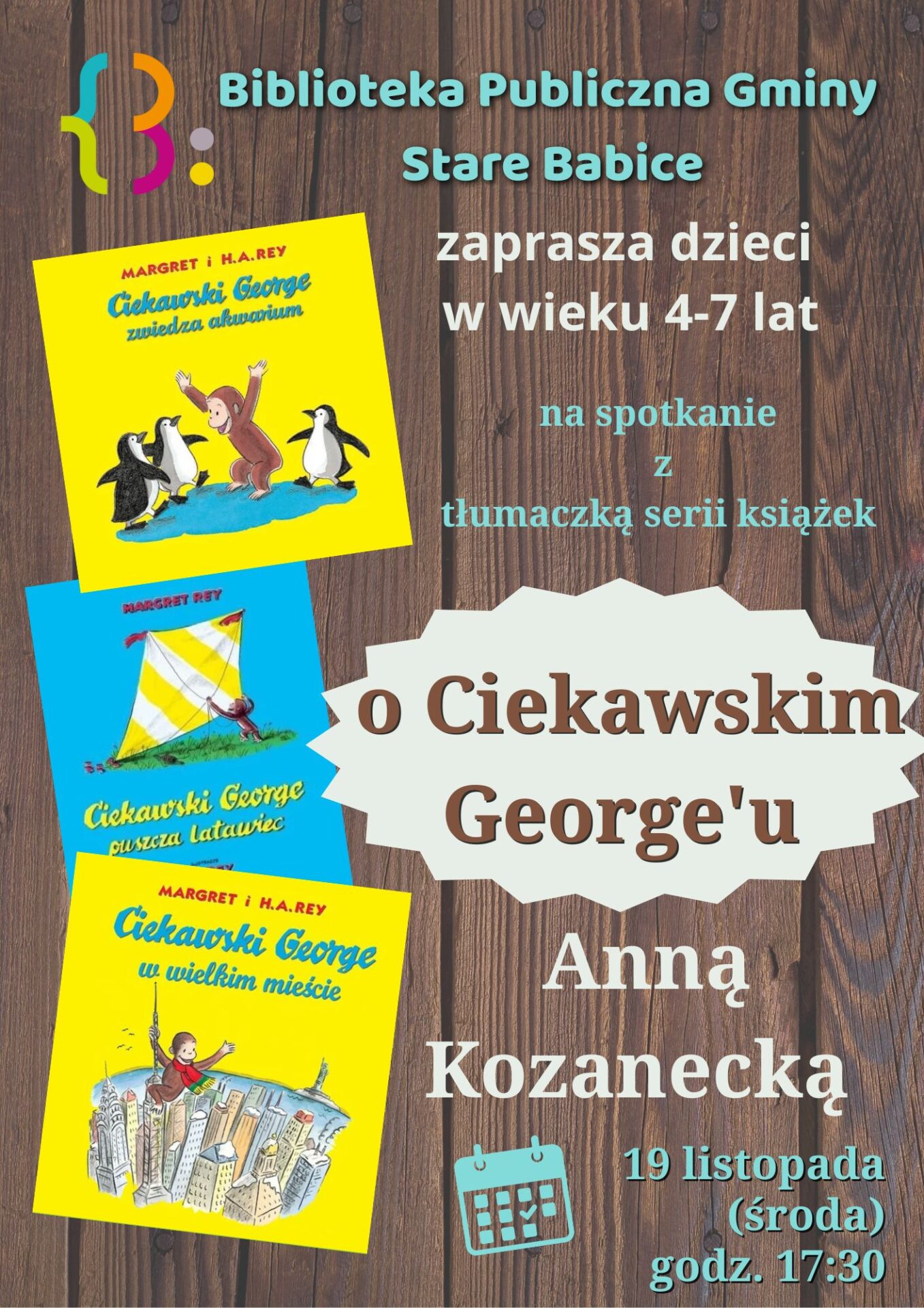 „Ciekawski George” spotkanie autorskie z tłumaczką Anną Kozanecką