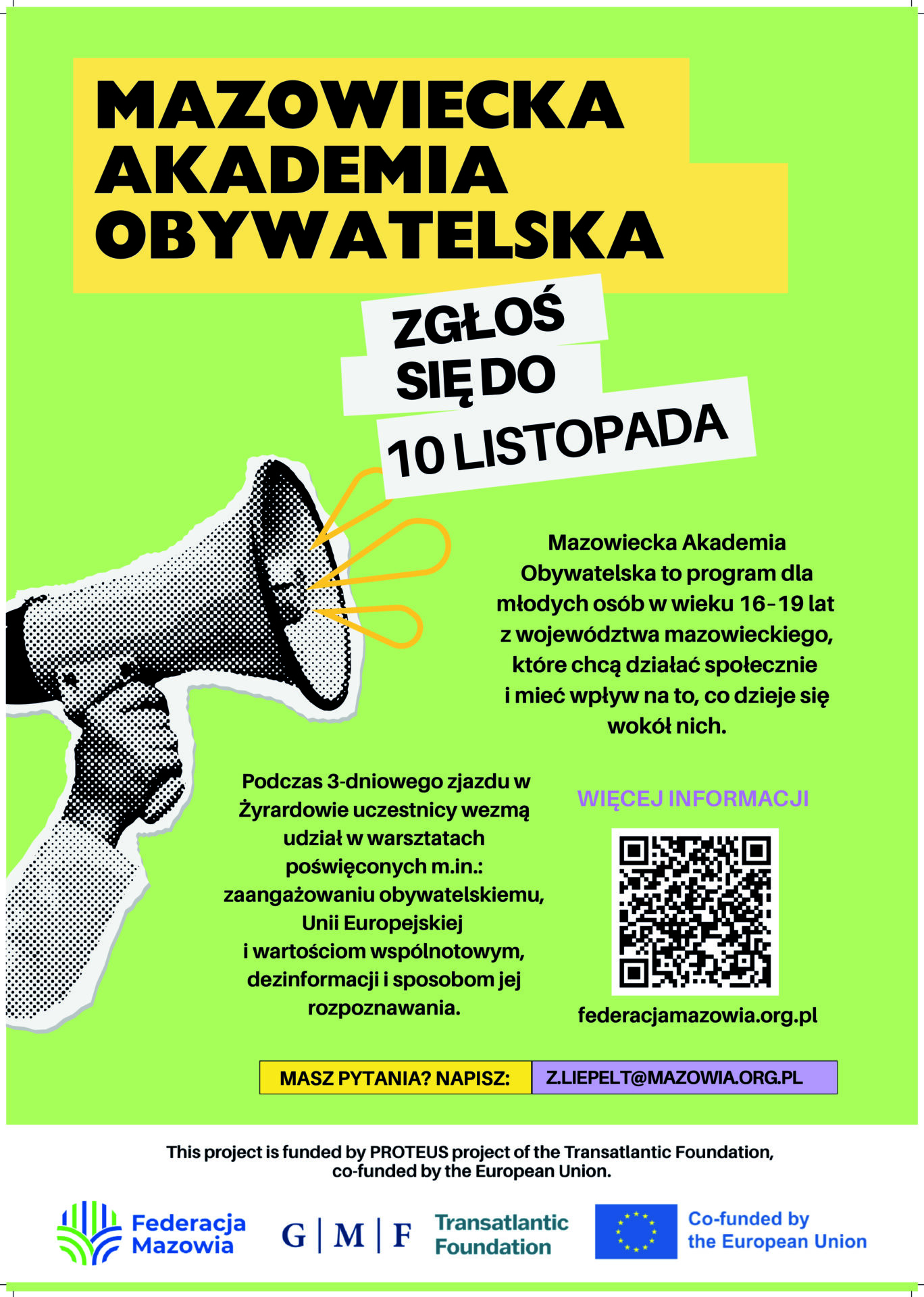 📣 Mazowiecka Akademia Obywatelska – rusza nabór!