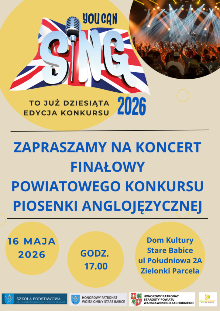 X Powiatowy Konkurs Piosenki Anglojęzycznej You Can Sing 2026