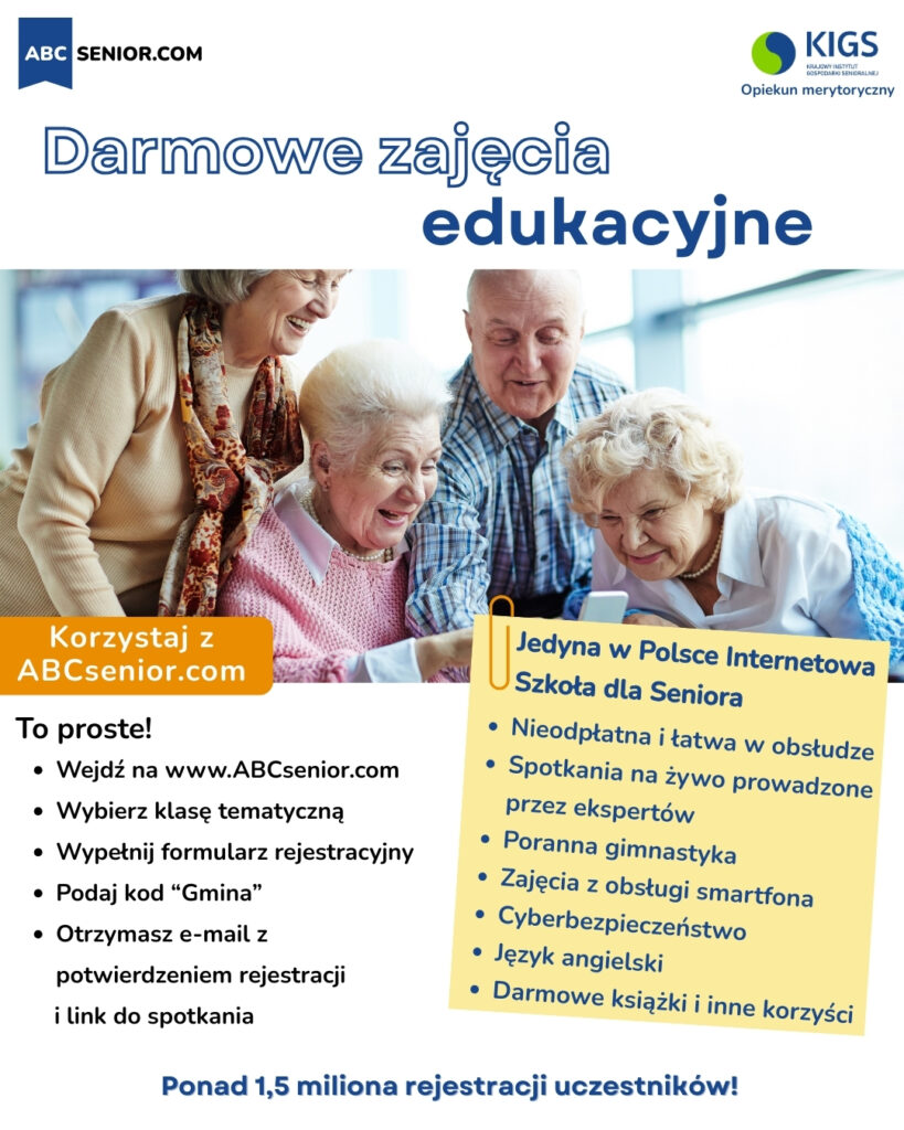 DARMOWA INTERNETOWA SZKOŁA DLA SENIORA