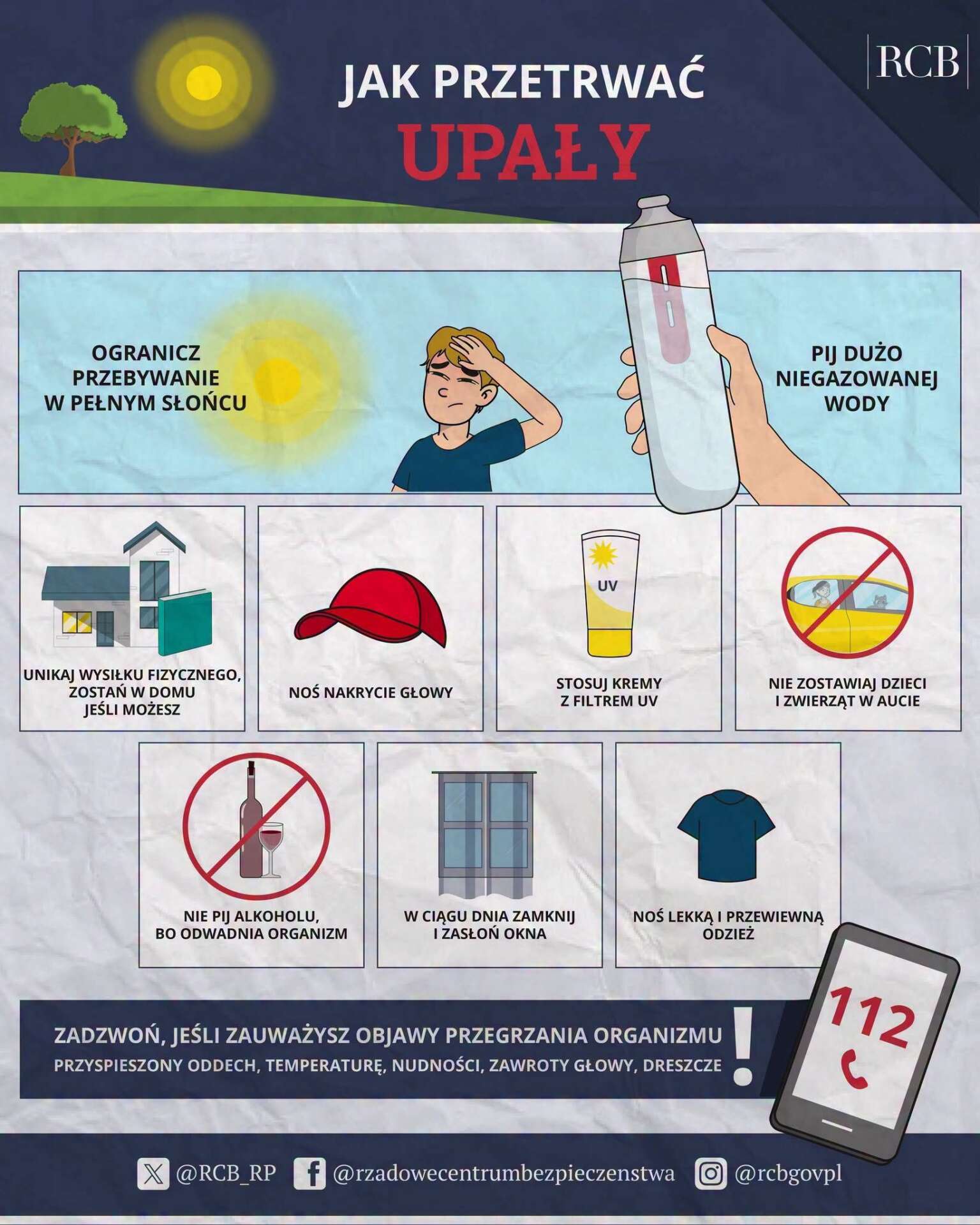 📢 Nadchodzą upały! Zadbaj o siebie i swoich bliskich!