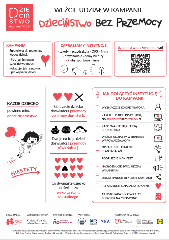 OGÓLNOPOLSKA KAMPANIA „DZIECIŃSTWO BEZ PRZEMOCY” ❤️
