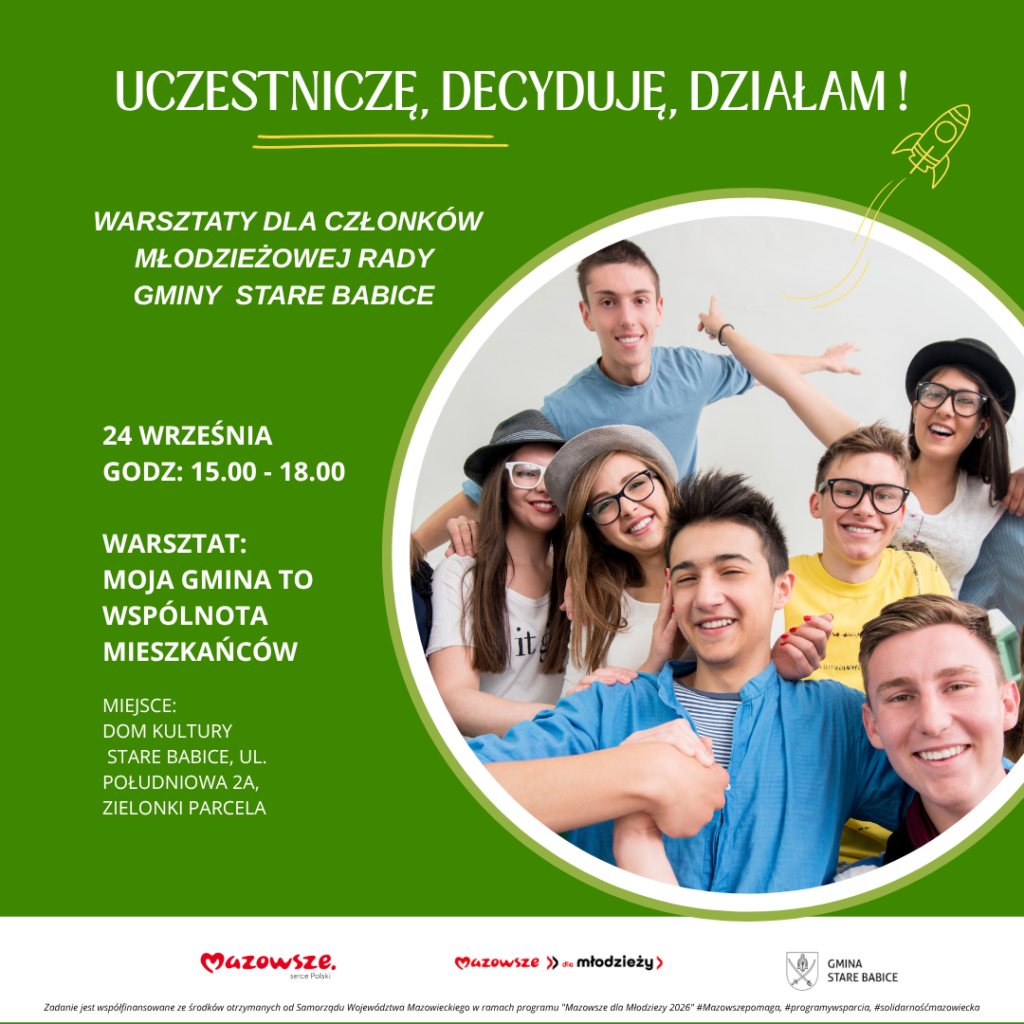 „UCZESTNICZĘ DECYDUJĘ, DZIAŁAM! ” – KOLEJNE WARSZTATY MŁODZIEŻOWEJ RADY GMINY STARE BABICE!