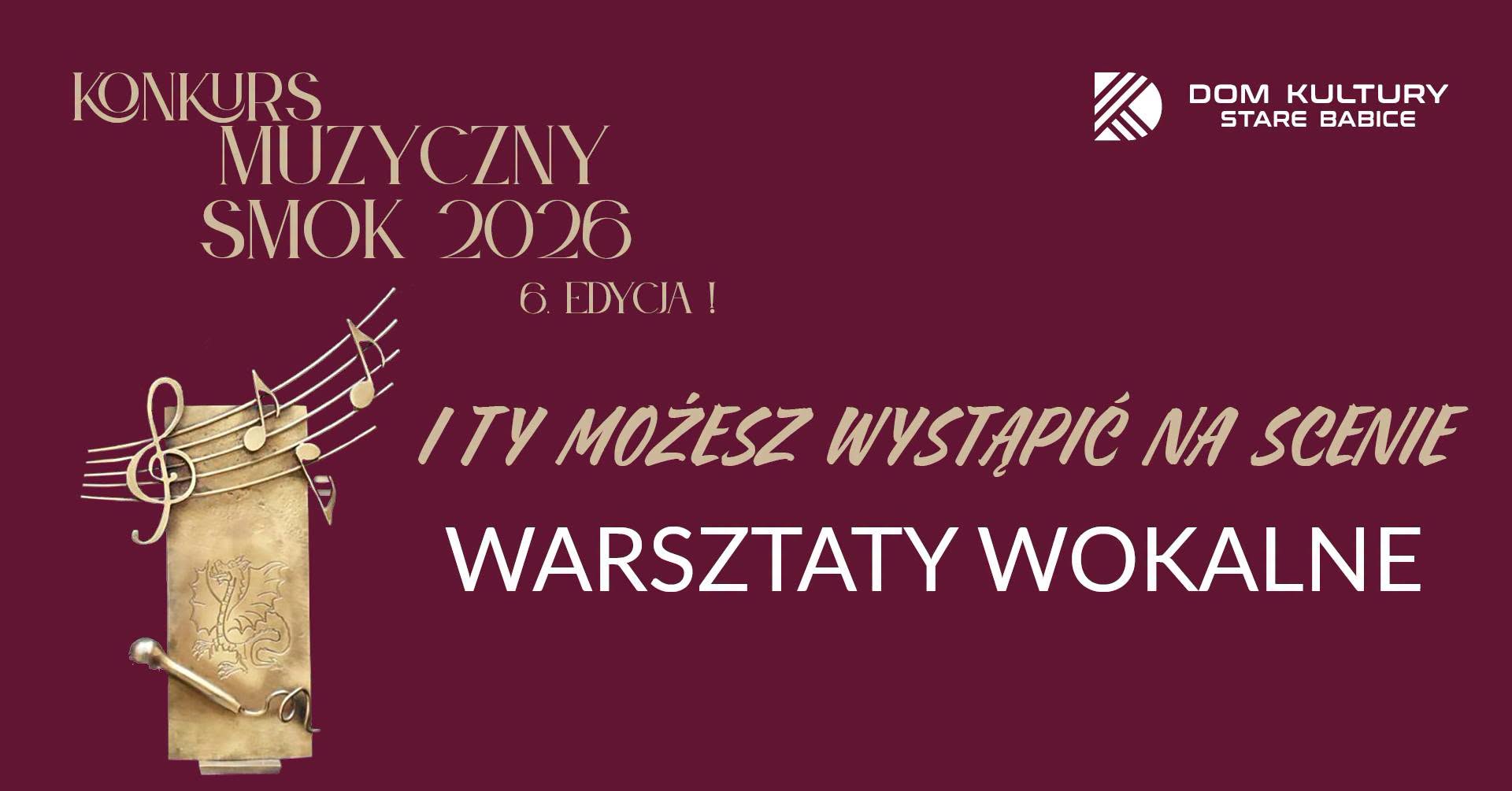 Bezpłatne warsztaty wokalne „I Ty możesz wystąpić na scenie” w Domu Kultury Stare Babice