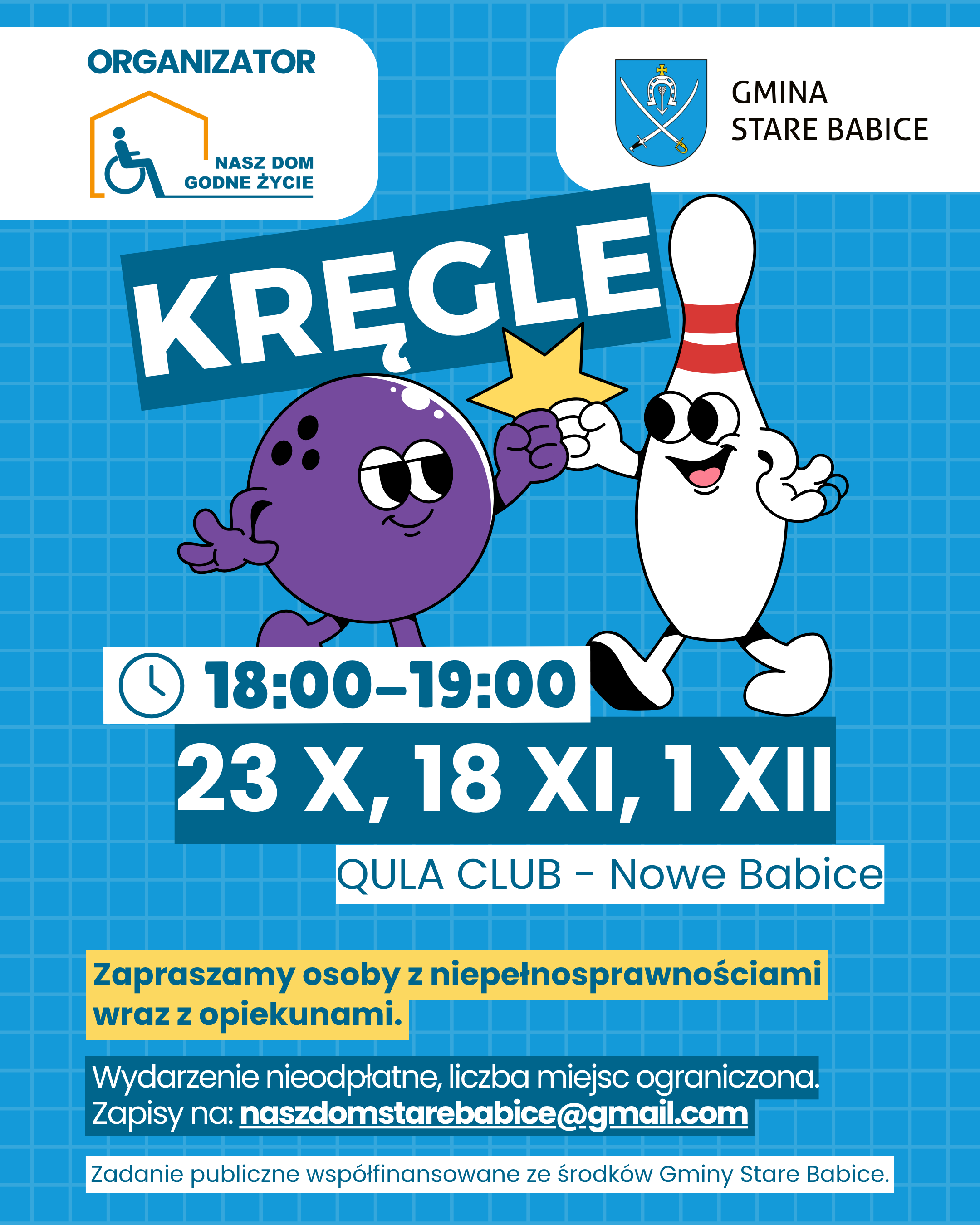 Wspólne wyjścia na kręgielnię z Naszym Domem Godne Życie 🎳