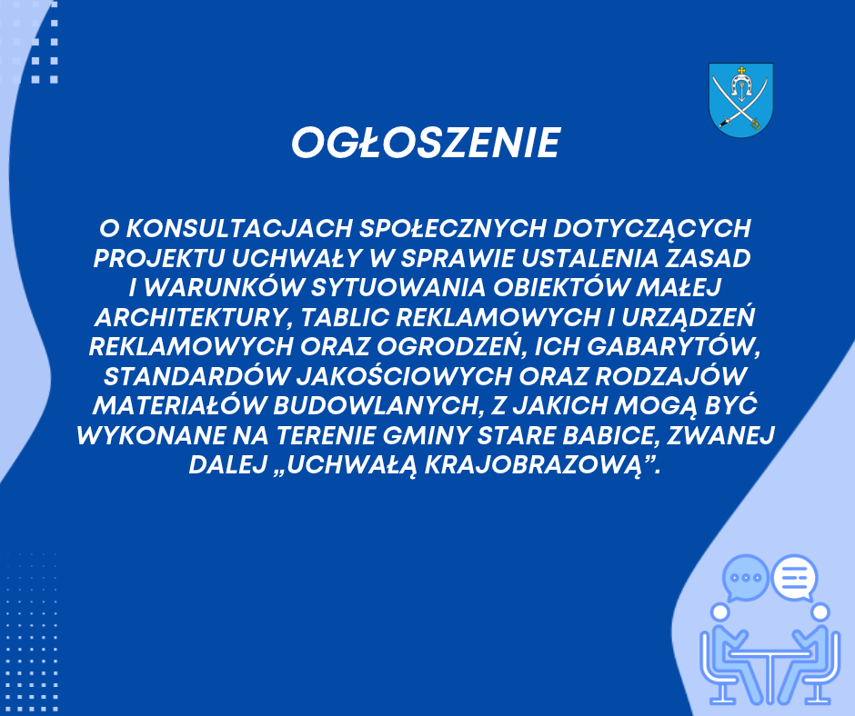 Ogłoszenie o konsultacjach społecznych – Uchwała krajobrazowa