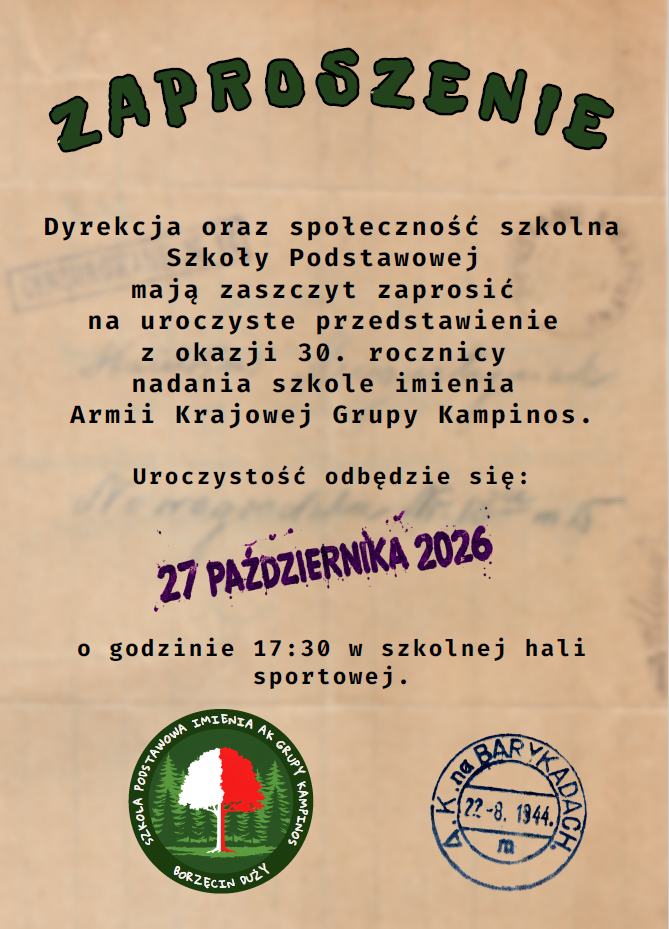 30 lat z imieniem Armii Krajowej Grupy Kampinos!